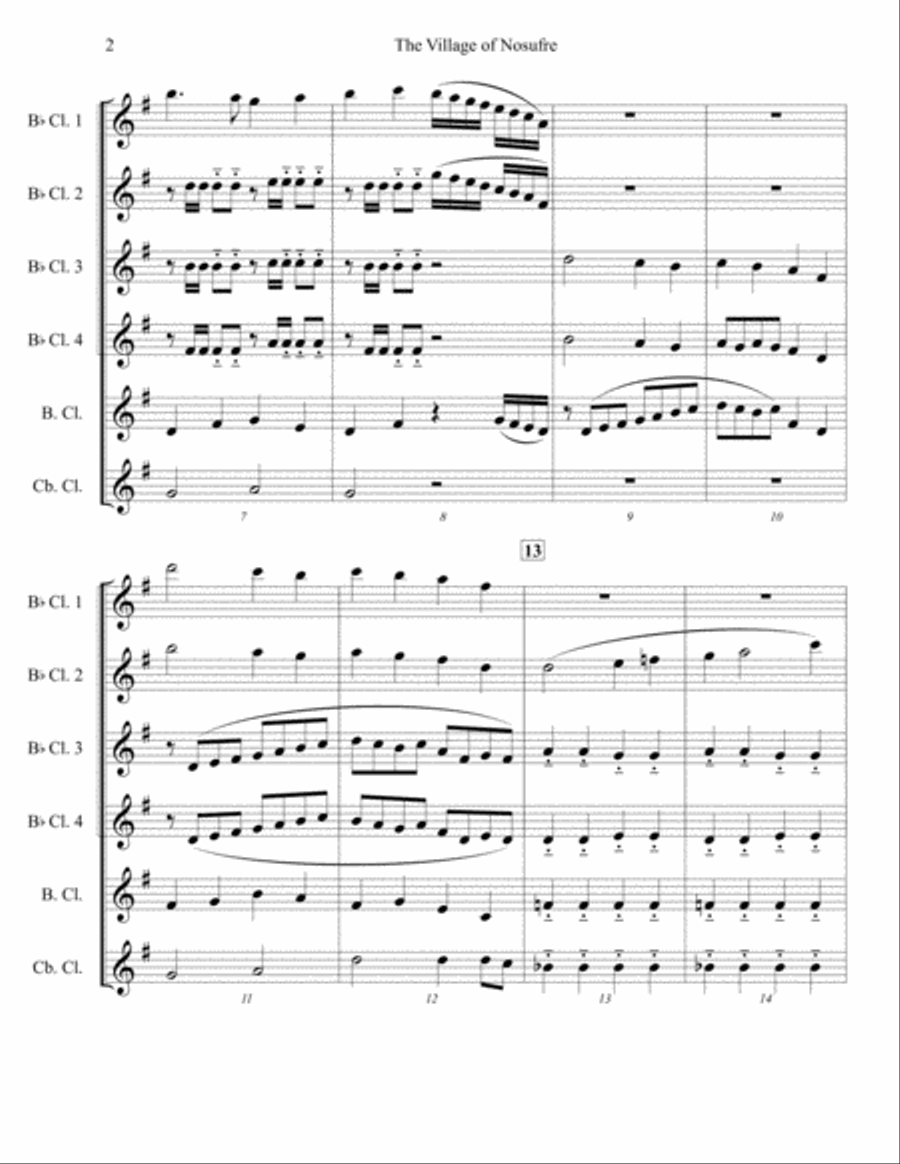 Village of Nosufre Woodwind Ensemble scores gallery preview page 2