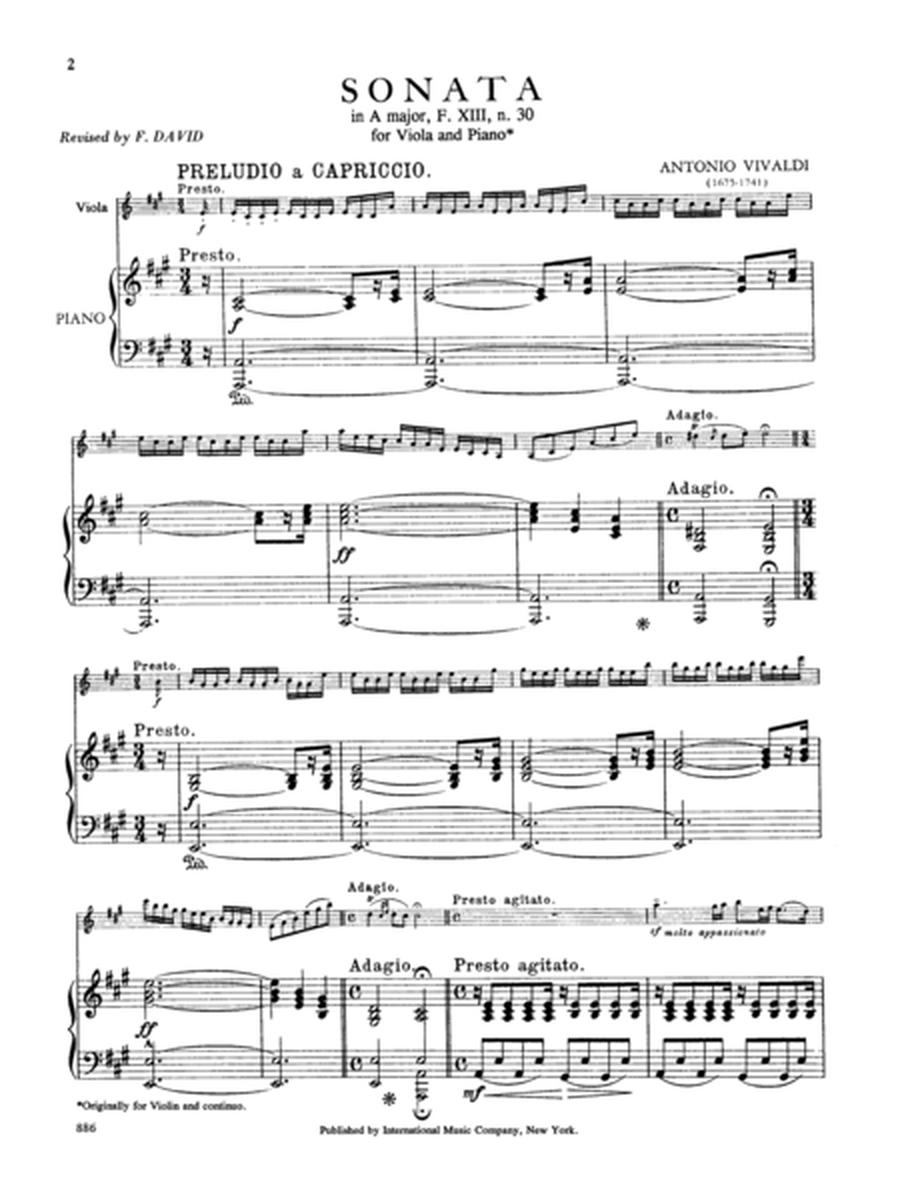 Sonata In A Major, Rv 31 (Opus 2, No. 2)