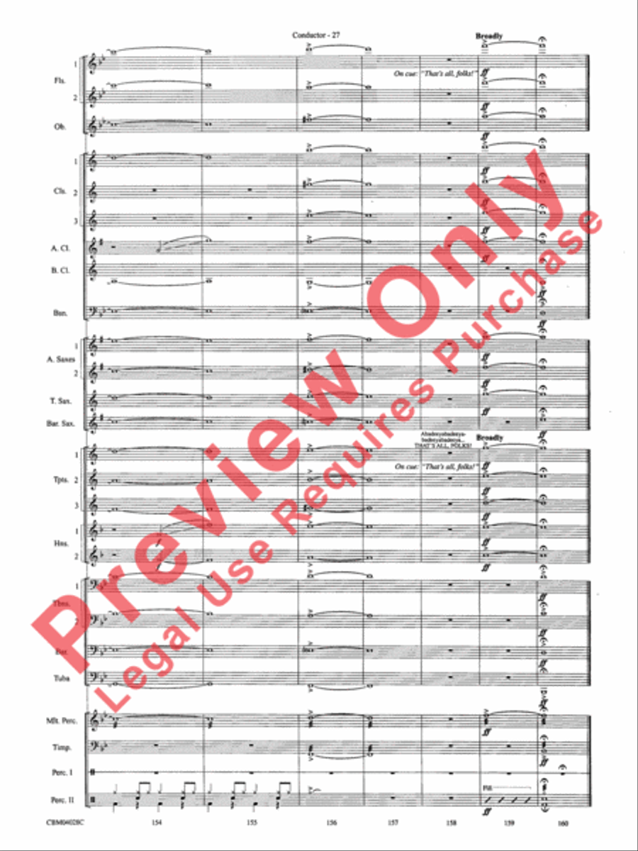 What's Up at the Symphony? Concert Band scores gallery preview page 30