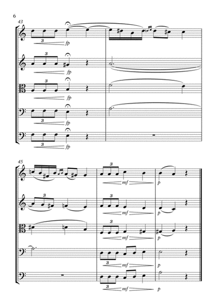 Elegy from "Lyric Pieces" Op. 38, №. 6 - String Quartet/Ensemble