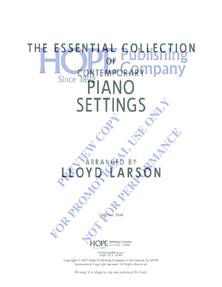 The Essential Collection of Contemporary Piano Settings - Piano collection