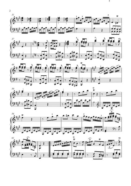Haydn-Piano Sonata in A major, Hob.XVI.5(Piano solo) image number null