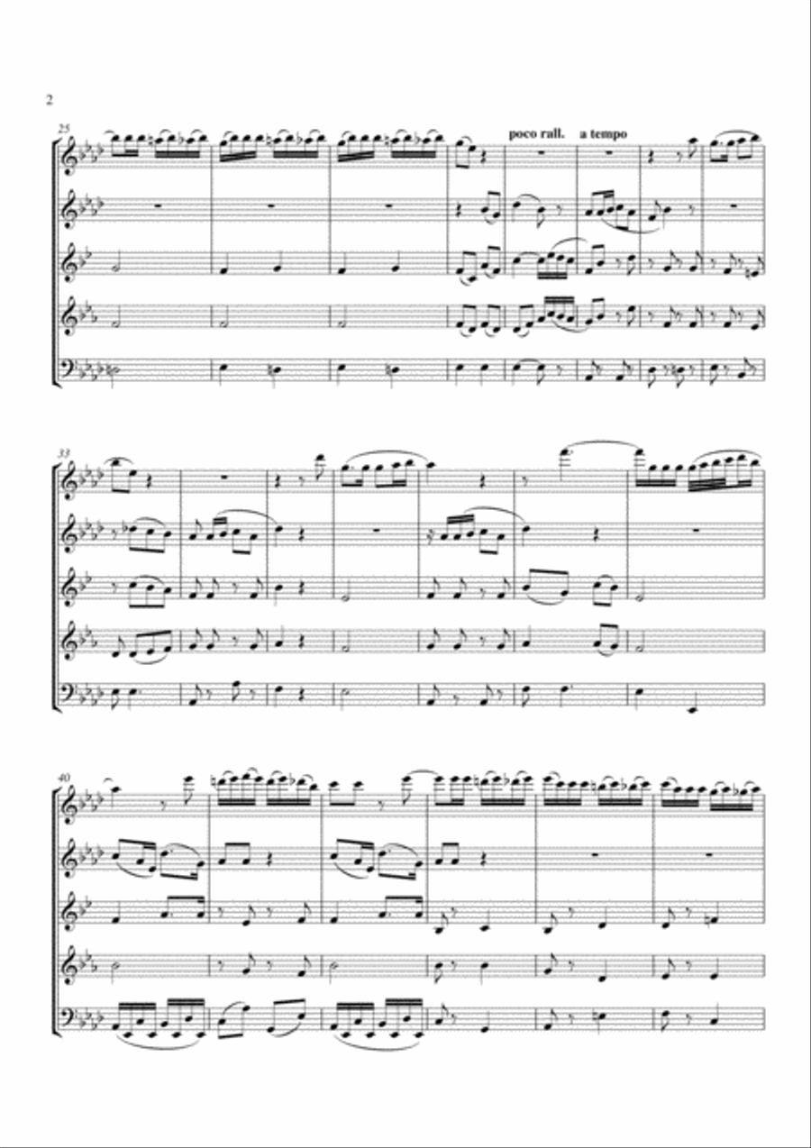 La ci darem la mano from Don Giovanni Woodwind Quintet scores gallery preview page 2