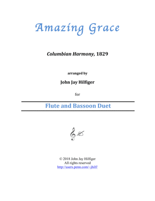 Book cover for Amazing Grace for Flute and Bassoon