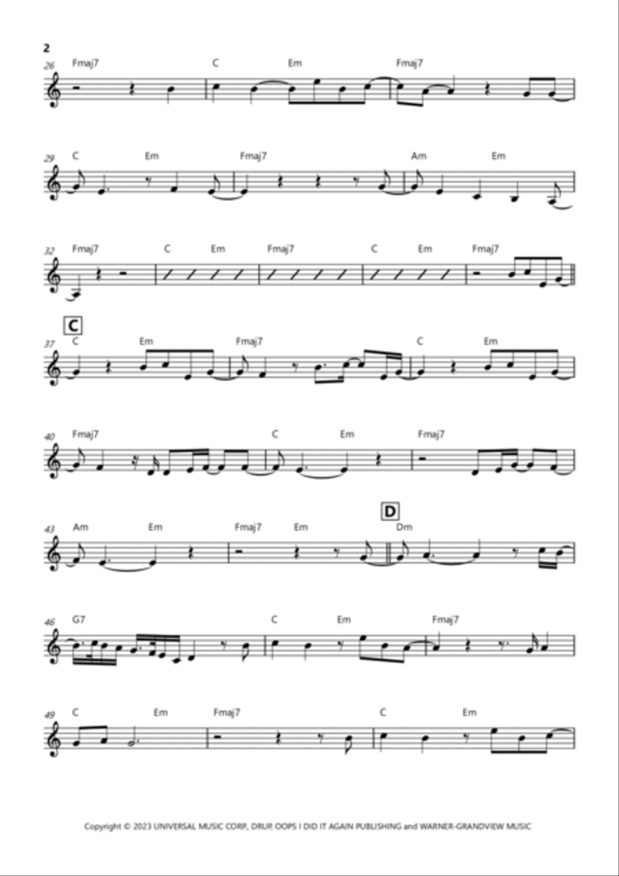 What Was I Made For? What Was I Made For? Piano scores gallery preview page 2