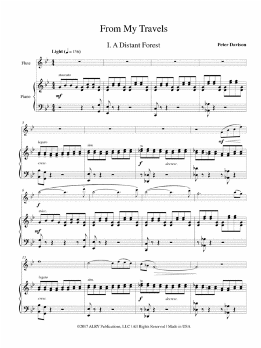 From My Travels (Piano Reduction) Flute Solo scores gallery preview page 2