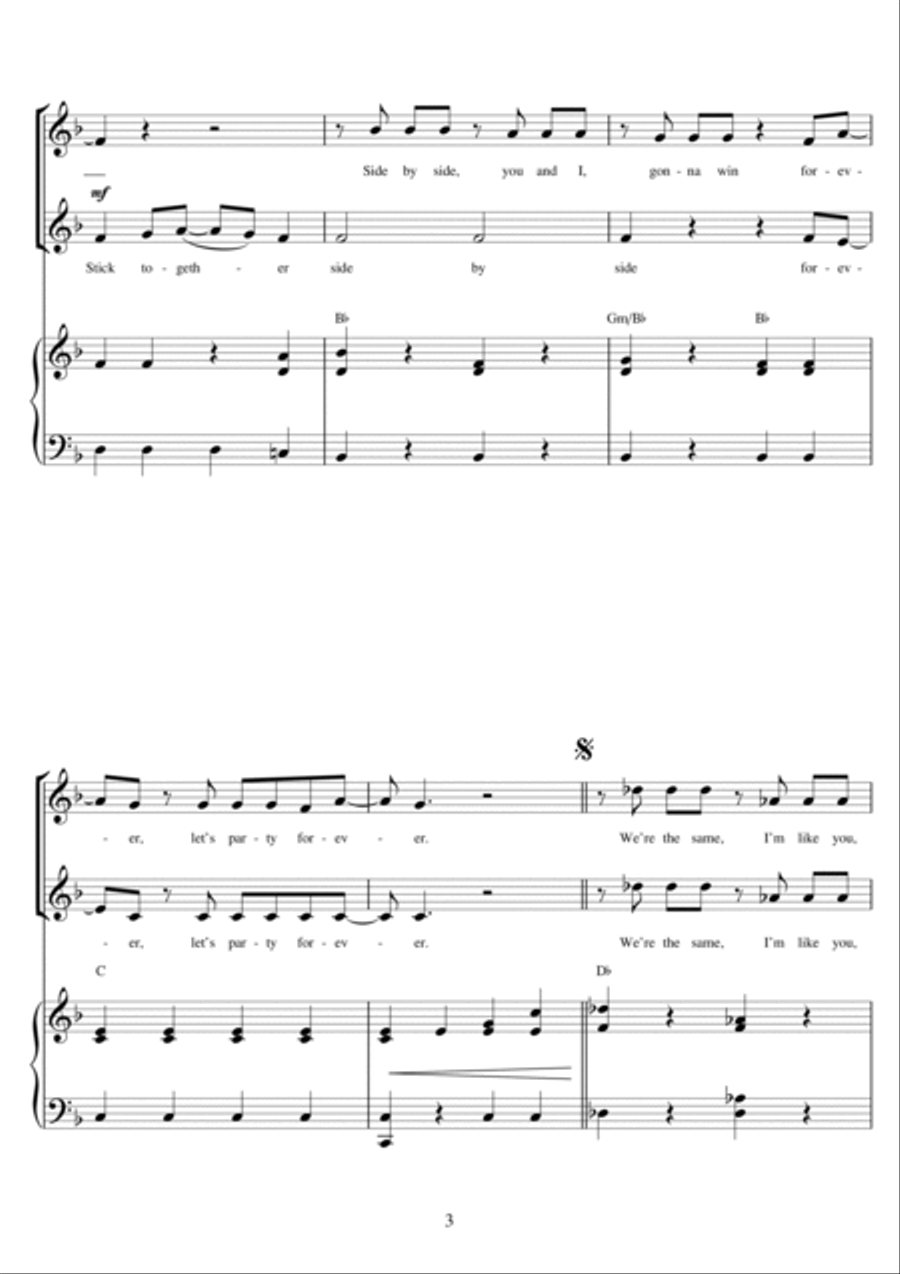 Everything Is Awesome (from The Lego Movie) (feat. The Lonely Island) Choir scores gallery preview page 3