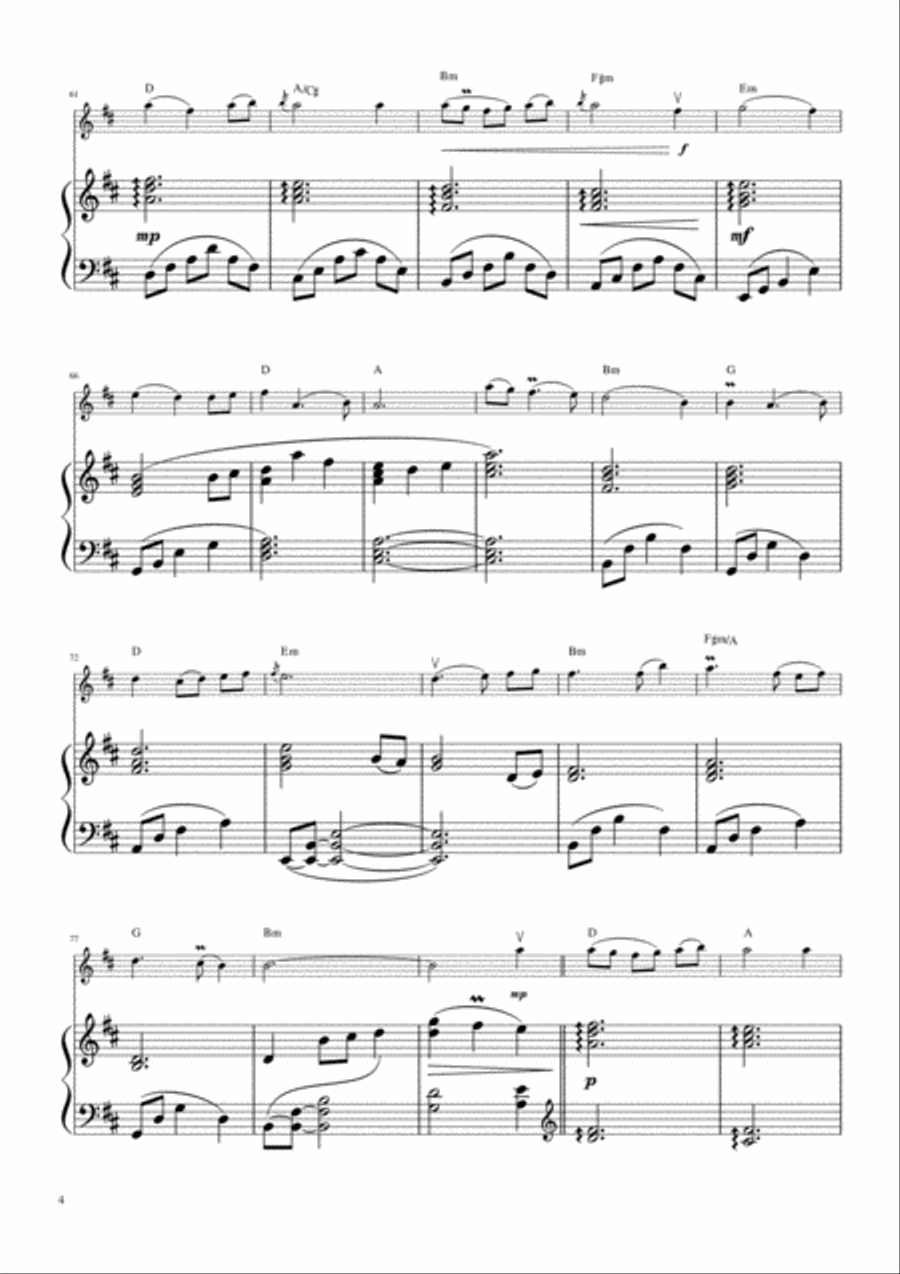 The Parting Glass - Celtic Violin Solo with Piano Accompaniment Violin Solo scores gallery preview page 5