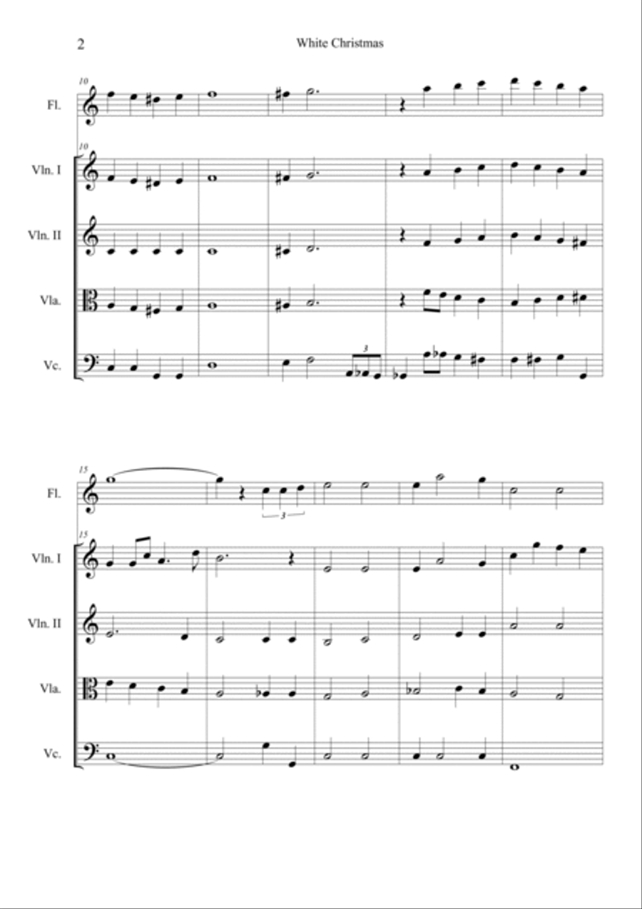 I'm Dreaming Of A White Christmas Flute scores gallery preview page 2