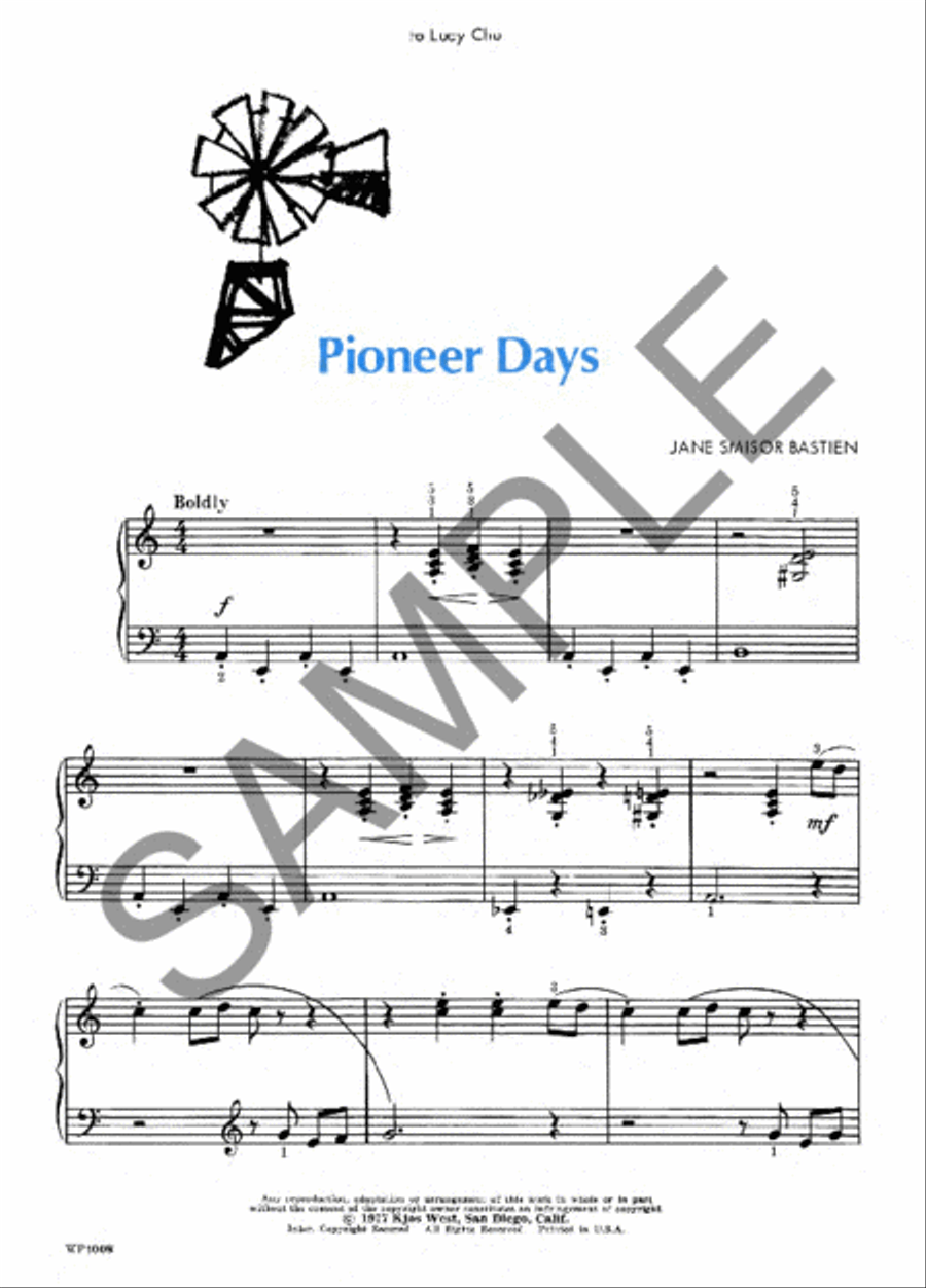 Pioneer Days Piano Method scores gallery preview page 2