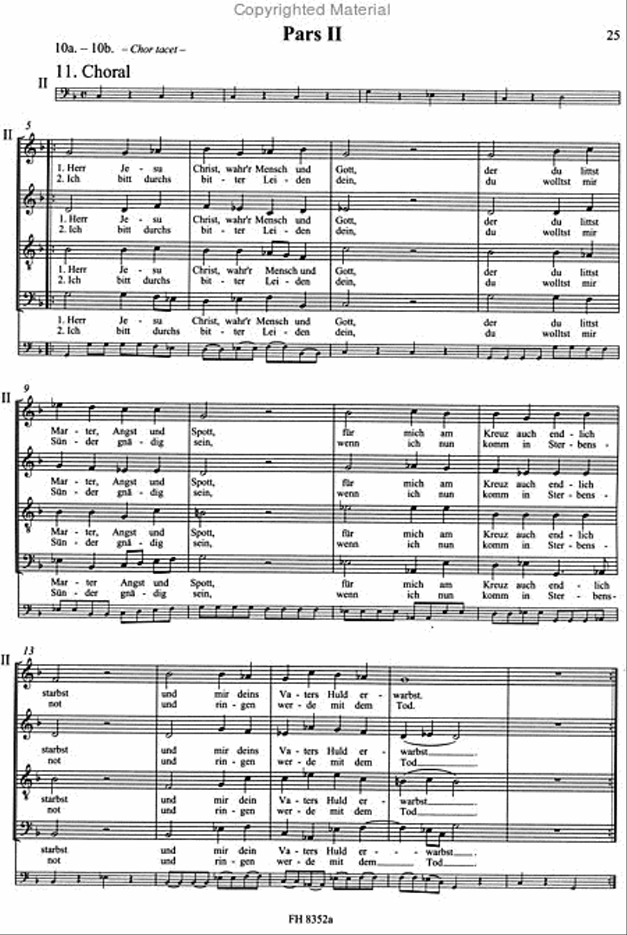 Trauermusik auf Herzog Ernst Ludwig I. von Sachsen-Coburg-Meiningen 4-Part scores gallery preview page 2