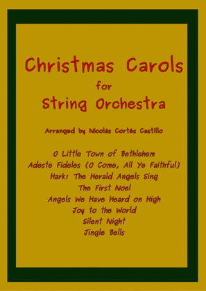 Book cover for 8 Christmas Carols for String Orchestra
