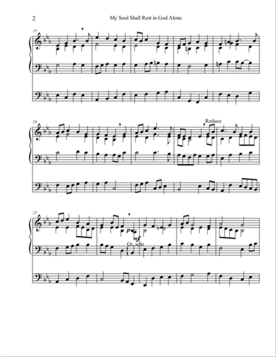 My Soul Shall Rest in God Alone Organ Solo scores gallery preview page 2