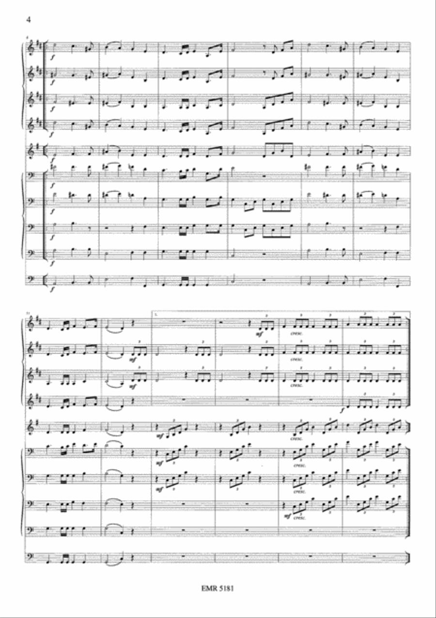 Wedding March Brass Ensemble scores gallery preview page 4