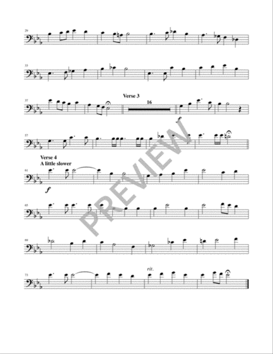 Praise the God of All Beginnings - Instrument edition Trombone scores gallery preview page 11