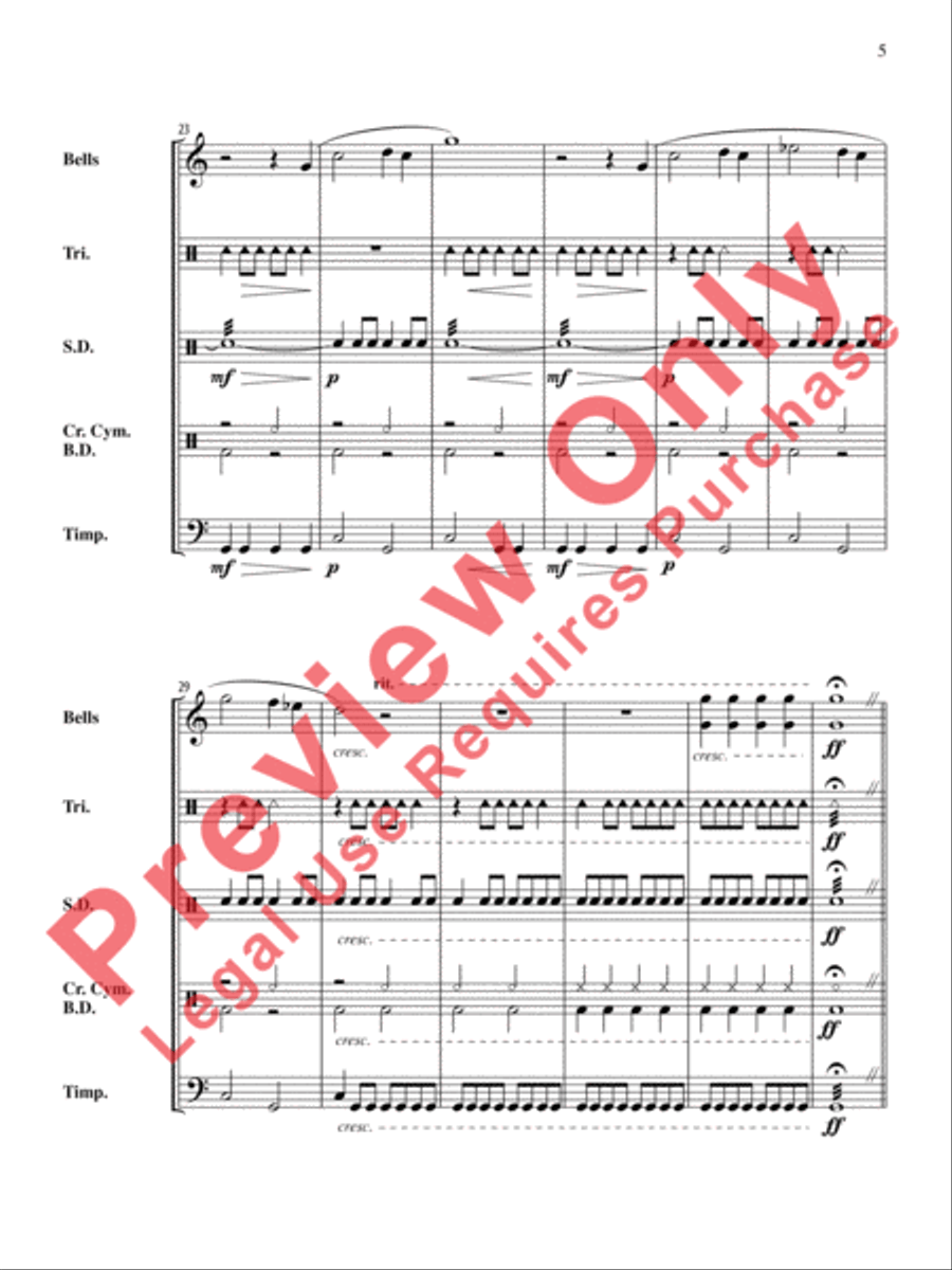 The Anthony J. Cirone Intermediate Percussion Ensemble Collection Percussion Ensemble scores gallery preview page 6