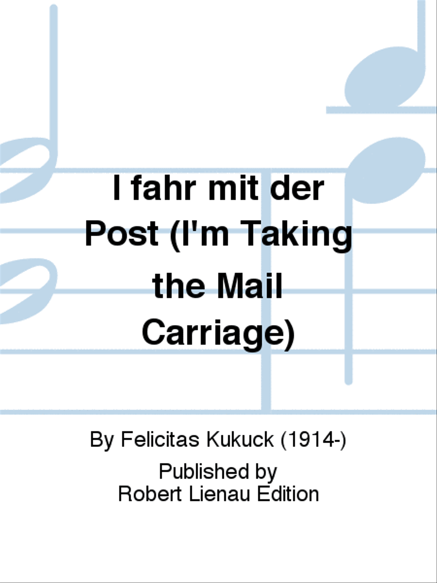 I fahr mit der Post (I'm Taking the Mail Carriage) Easy Piano scores gallery preview page 1