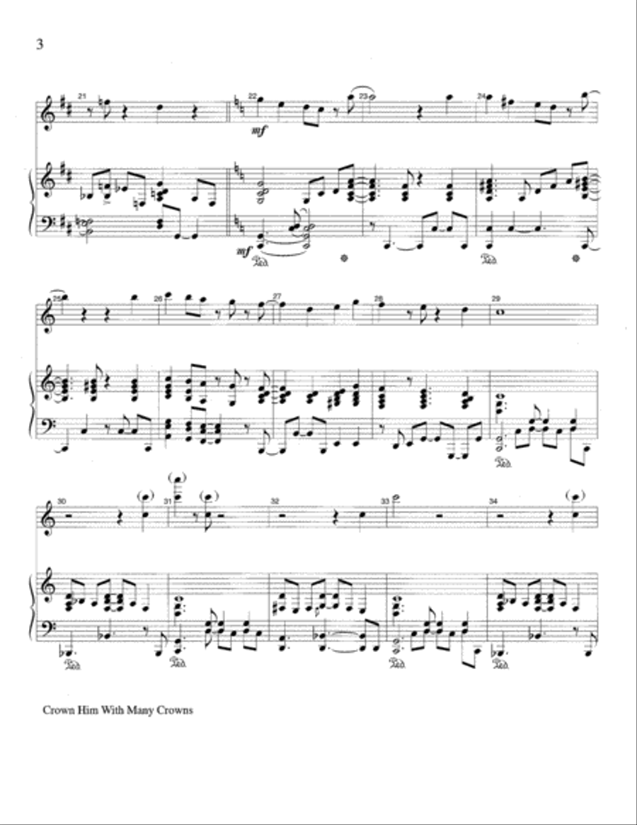 Crown Him with Many Crowns Percussion scores gallery preview page 16