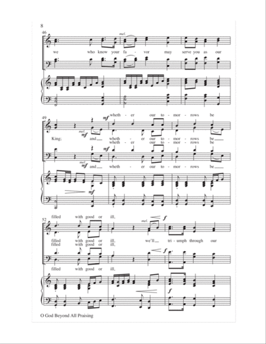 O God Beyond All Praising 4-Part scores gallery preview page 8