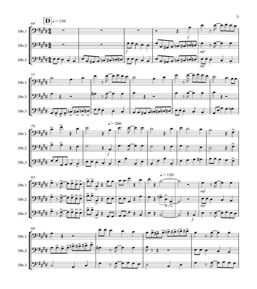 A Christmas Treat! for Double Bass Trio image number null