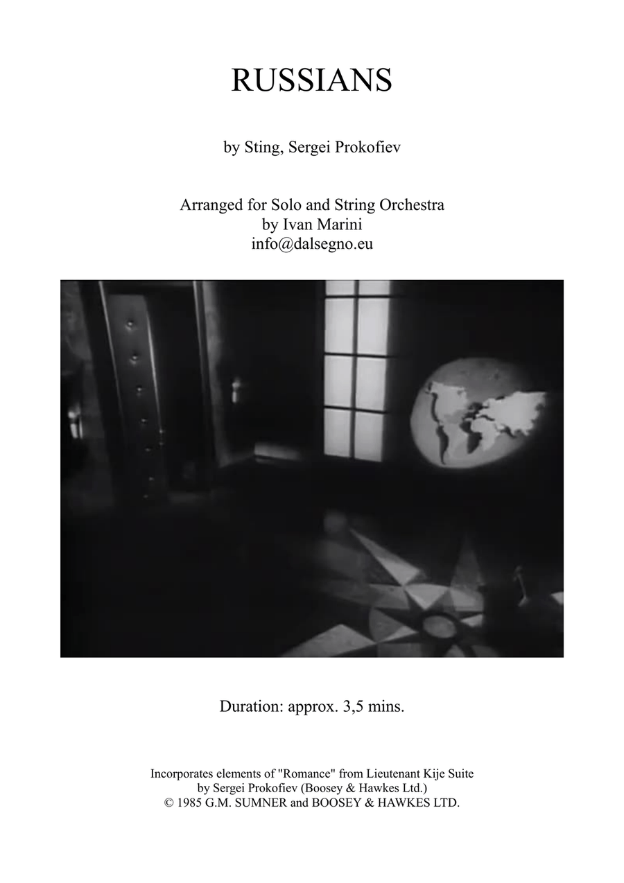 Russians String Orchestra scores gallery preview page 1