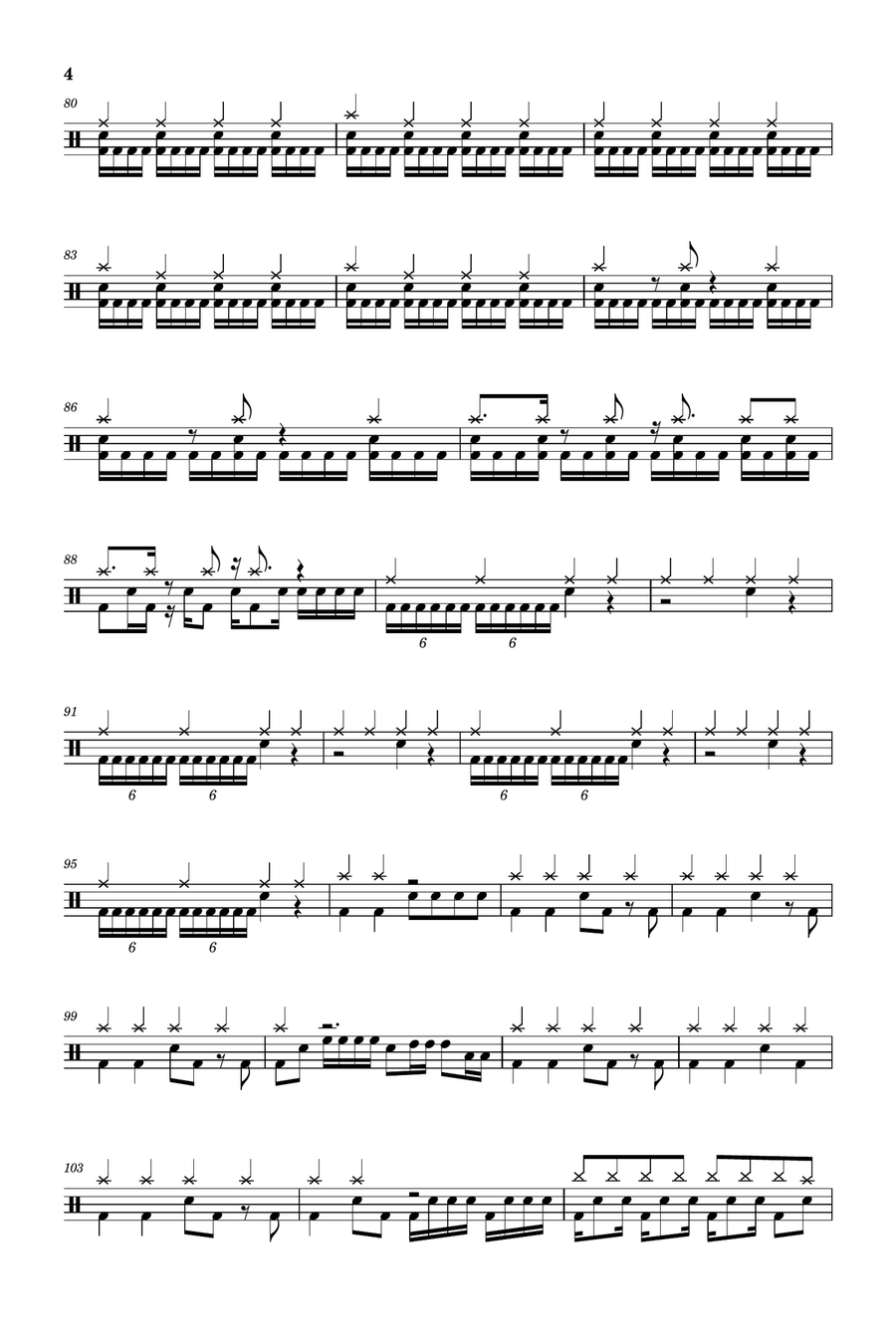 God Damn God Damn Drum Set scores gallery preview page 4