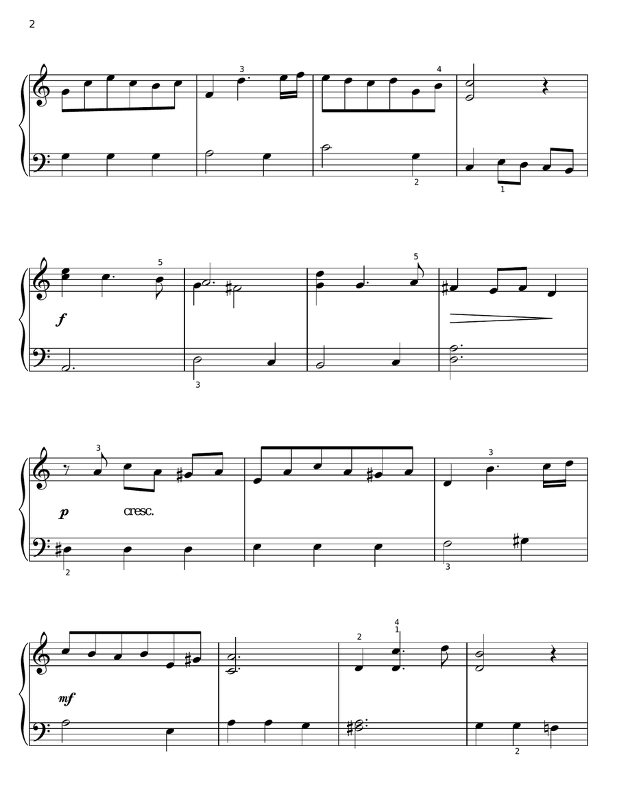 Bist Du Bei Mir (You Are With Me) Easy Piano scores gallery preview page 2
