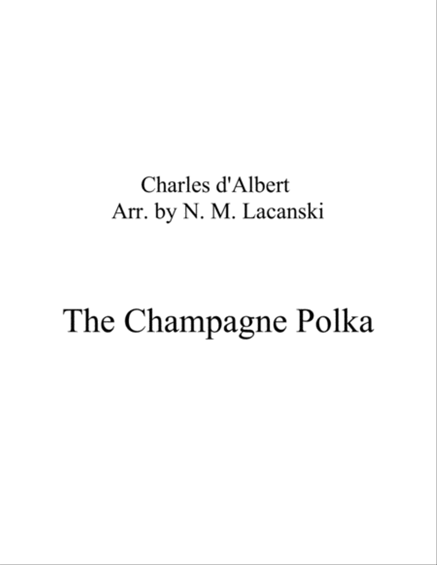 The Champagne Polka String Quartet scores gallery preview page 1