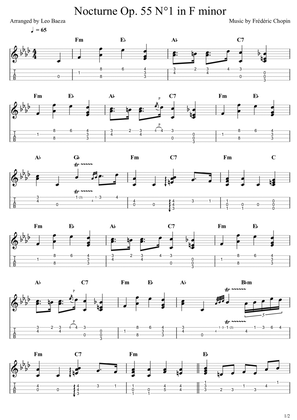 Nocturne Op. 55 N°1 in F minor