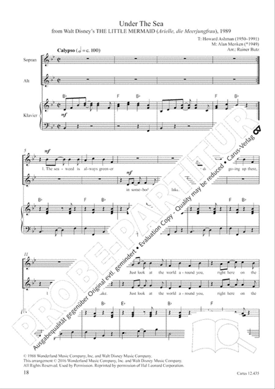 Songs from Disney films (Mary Poppins / The little Mermaid / Tangled). chorissimo! MOVIE vol. 3 Choir scores gallery preview page 19