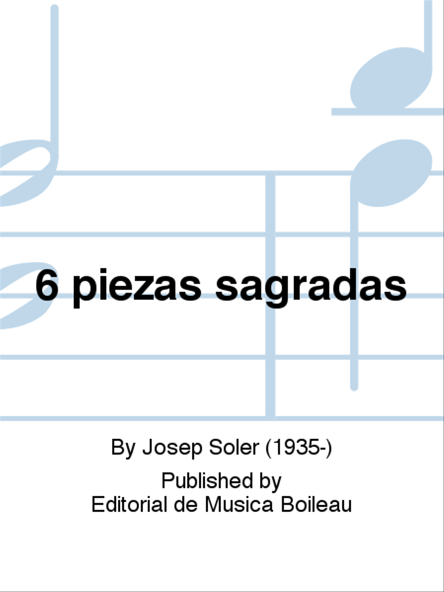6 piezas sagradas Piano Solo scores gallery preview page 1