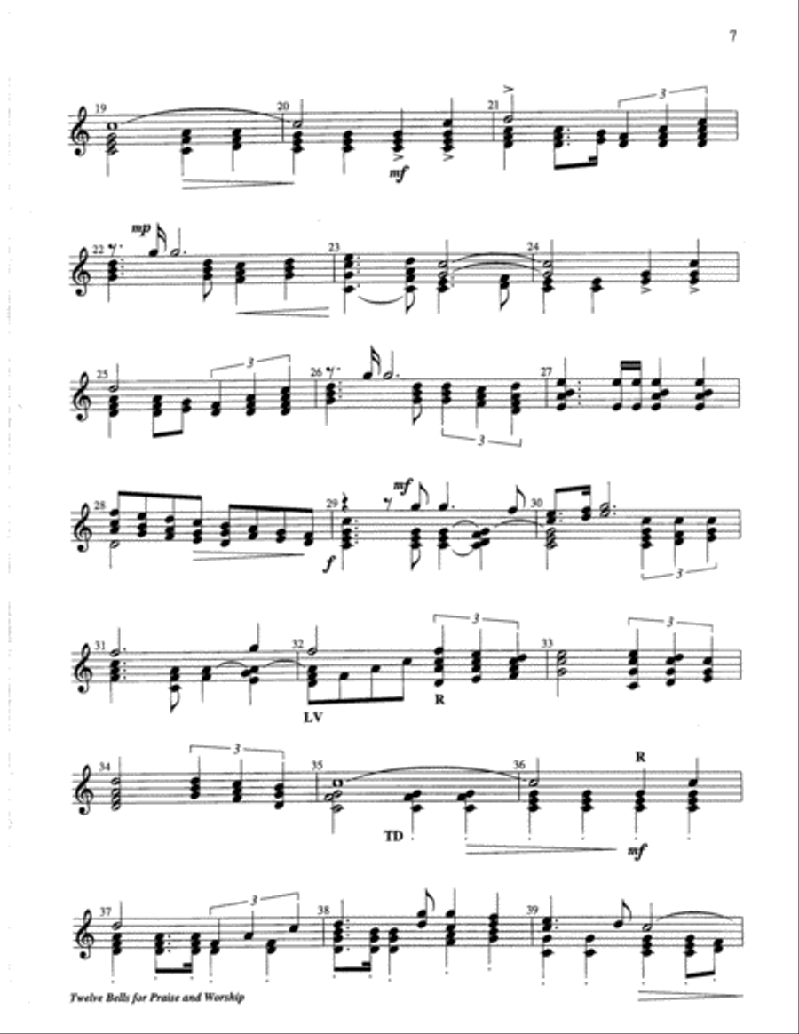 Twelve Bells for Praise and Worship Handbell Choir scores gallery preview page 3