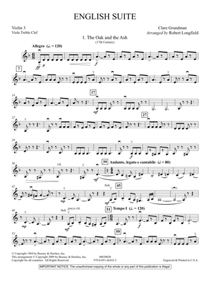 English Suite - Violin 3 (Viola Treble Clef)