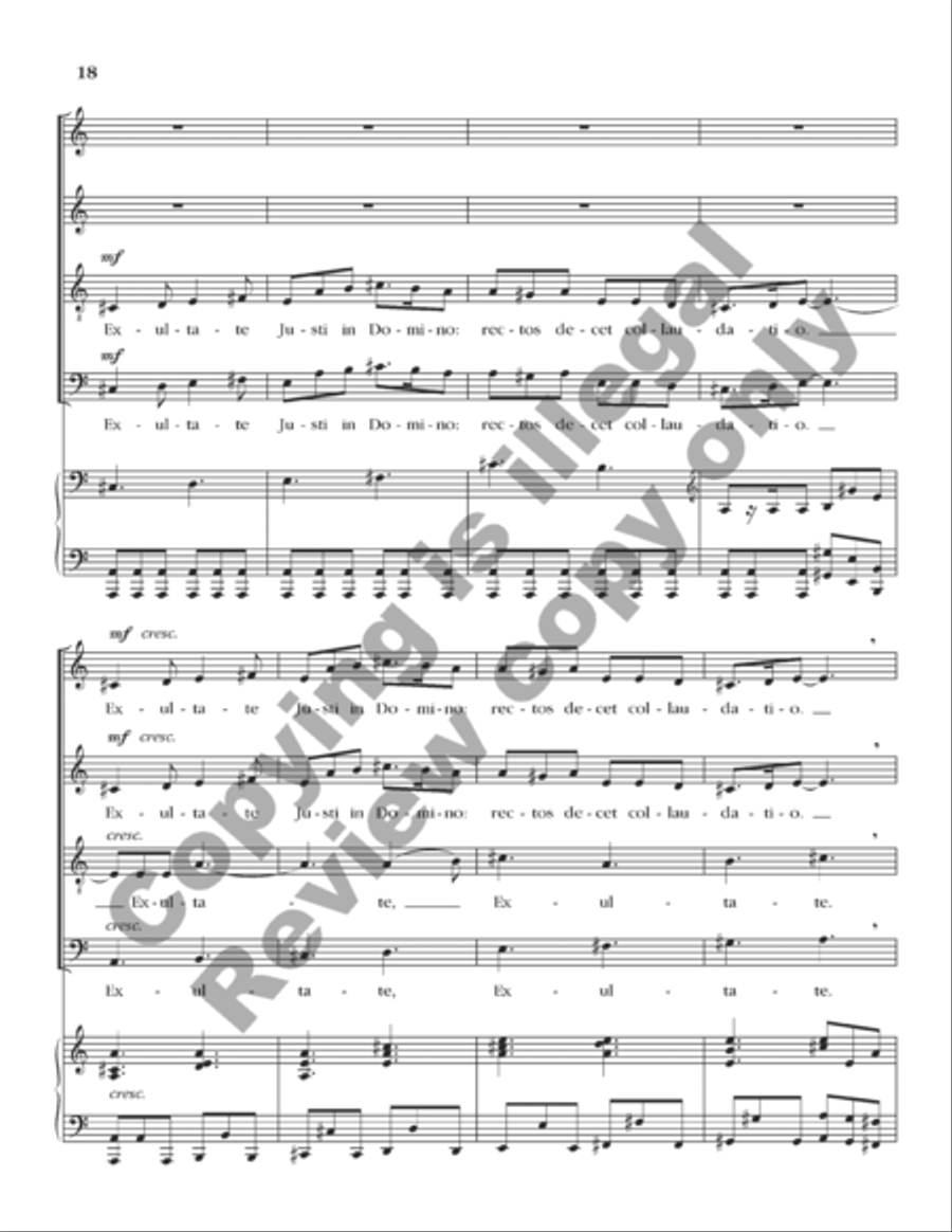 Exultate Justi 4-Part scores gallery preview page 33