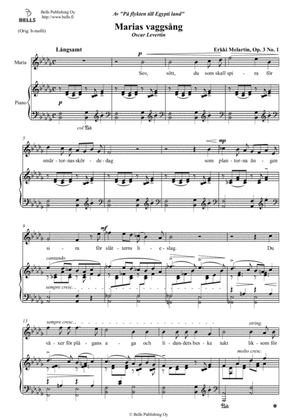 Marias vaggsang, Op. 3 No. 1 (B-flat minor)