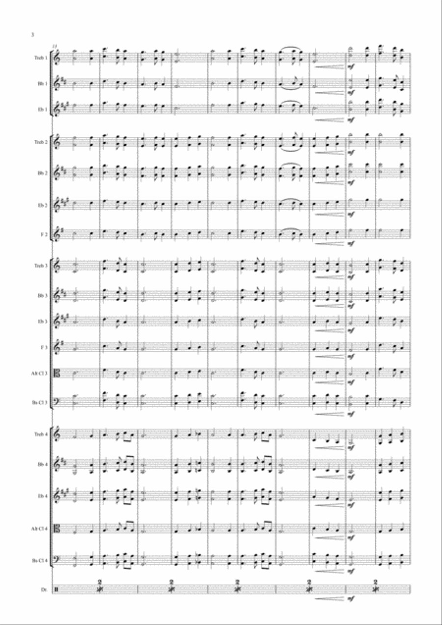 Carols for Four (or more) - 15 Carols with Flexible Instrumentation - Full Score - Score Only Concert Band scores gallery preview page 4