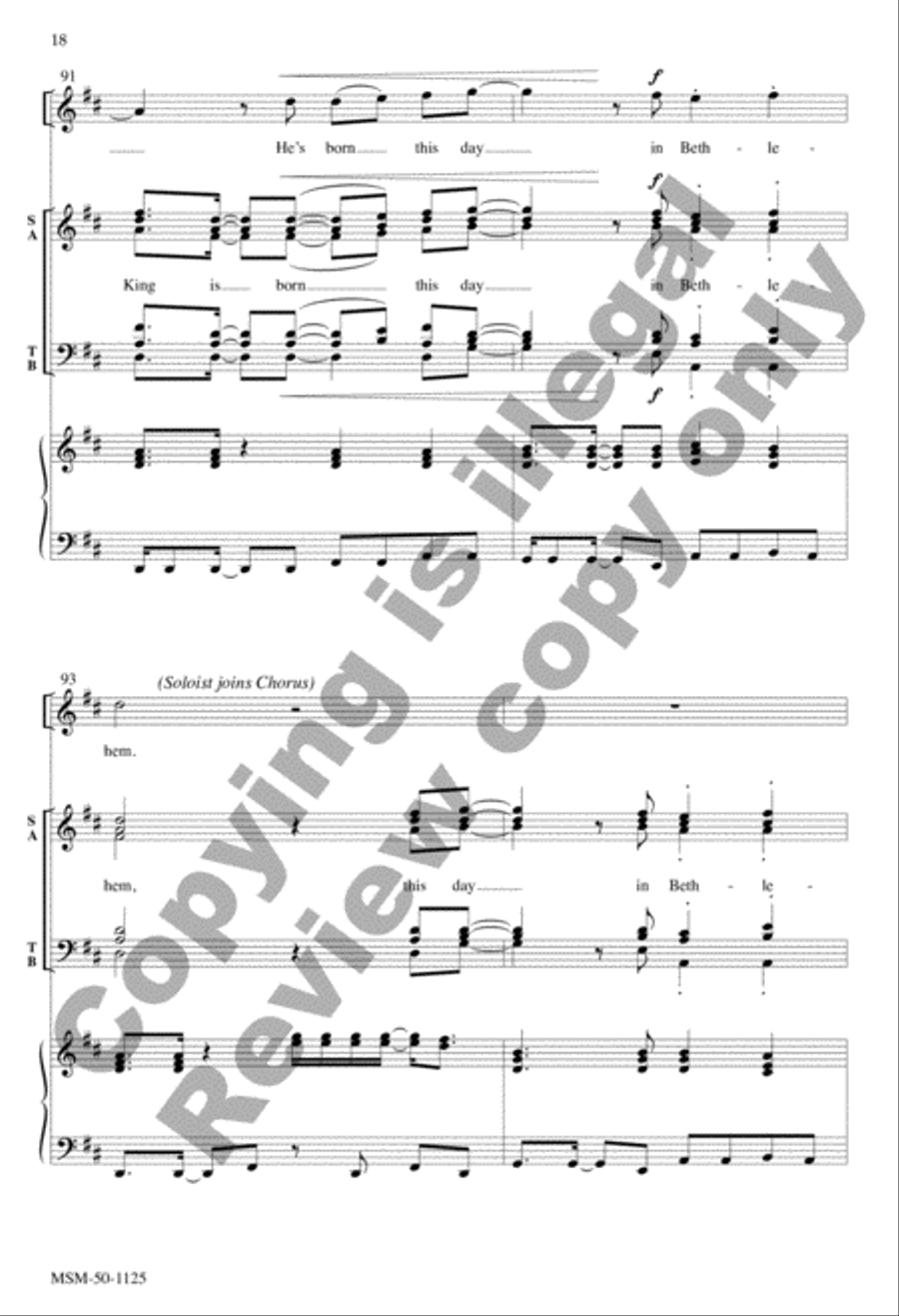 A King Is Born 4-Part scores gallery preview page 18
