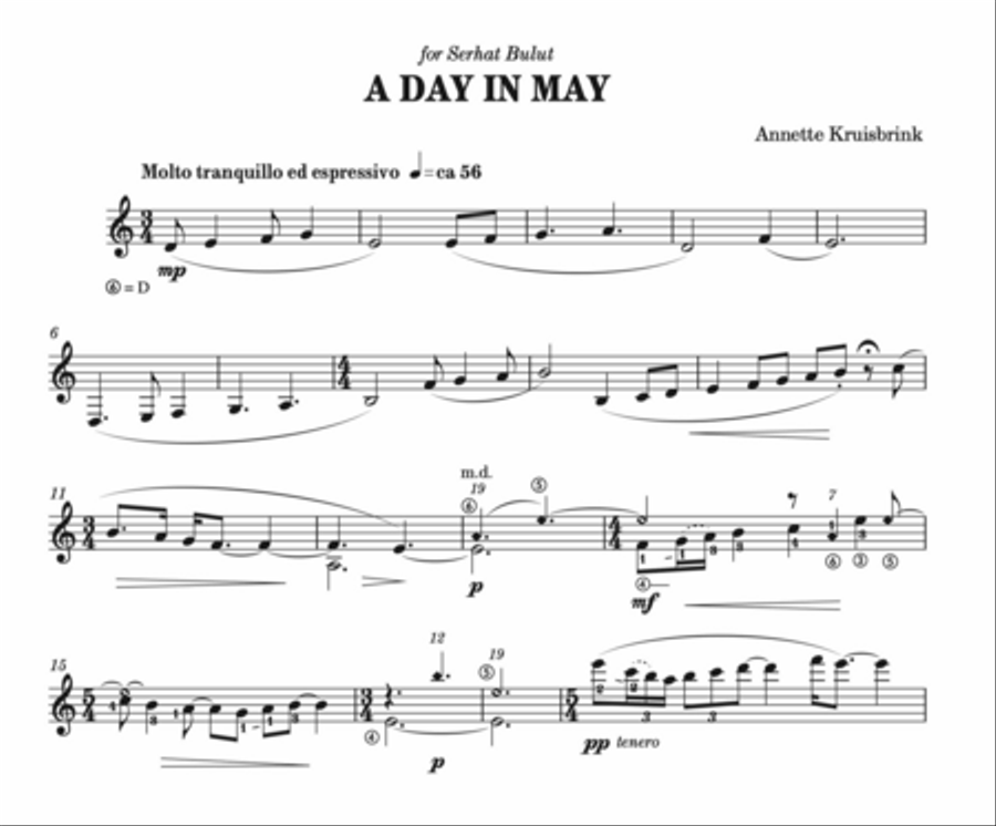 A Day in May Classical Guitar scores gallery preview page 2