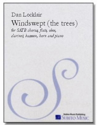 Book cover for Windswept (the trees) choral cycle in nine movements