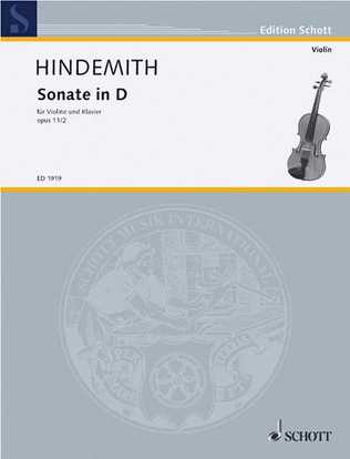 Book cover for Violin Sonata D Major, Op. 11, No. 2