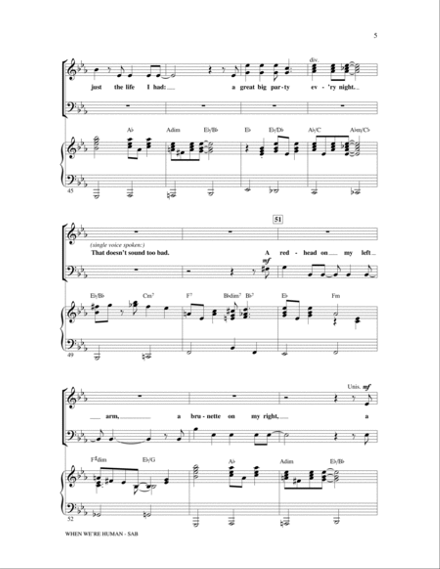 When We're Human (from The Princess And The Frog) 3-Part scores gallery preview page 5