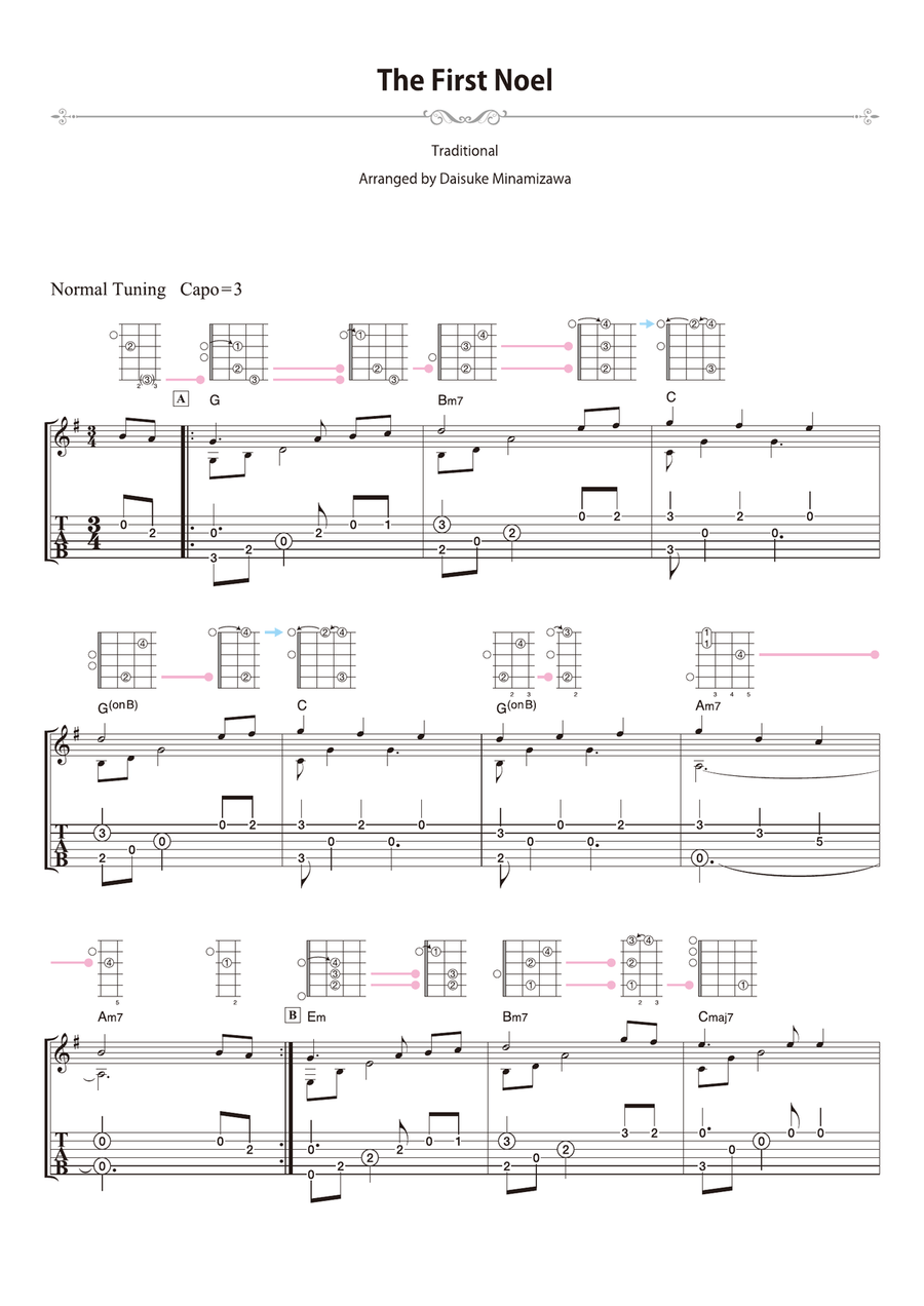 The First Noel Guitar Solo scores gallery preview page 1