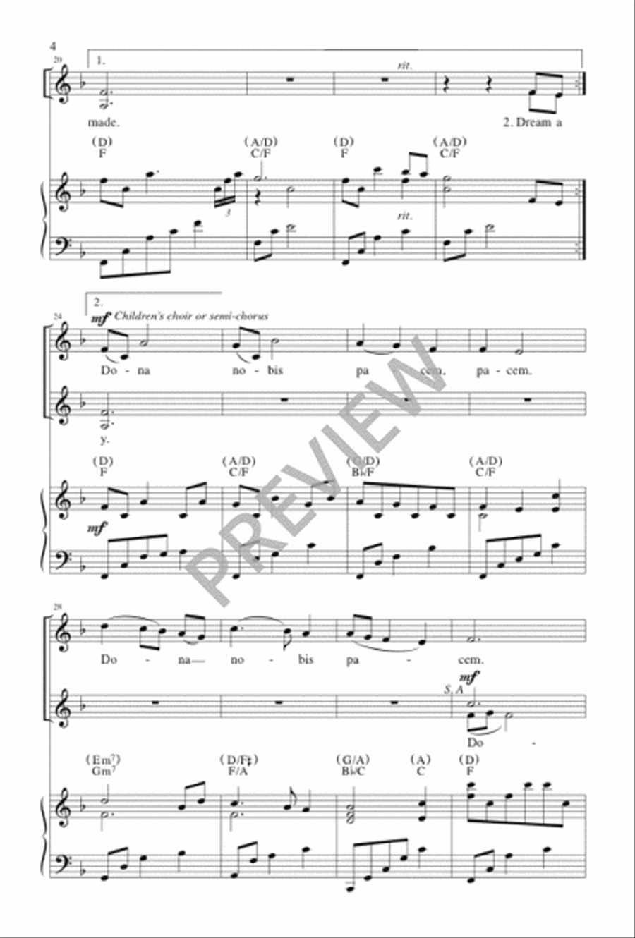 Dream a Dream Dream a Dream 4-Part scores gallery preview page 4