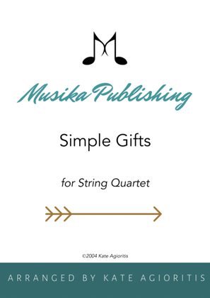 Book cover for Simple Gifts - for String Quartet