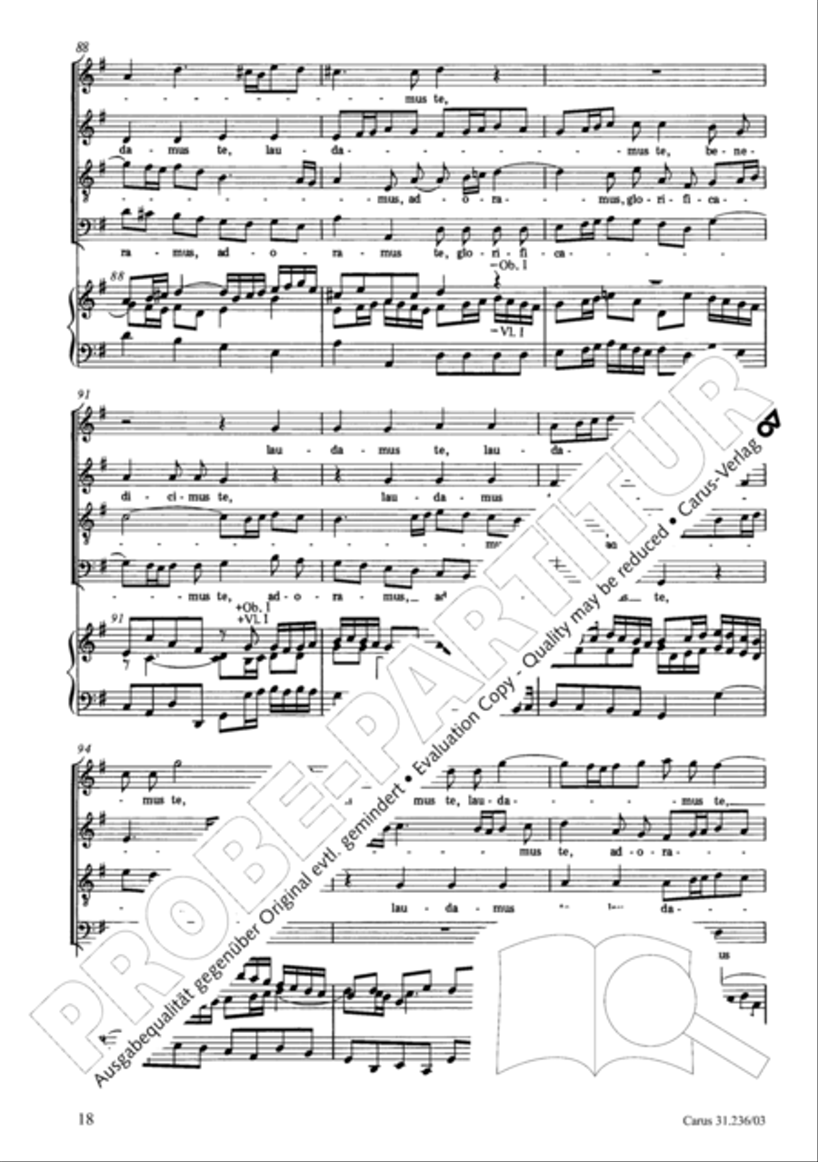 Mass in G Major 4-Part scores gallery preview page 19