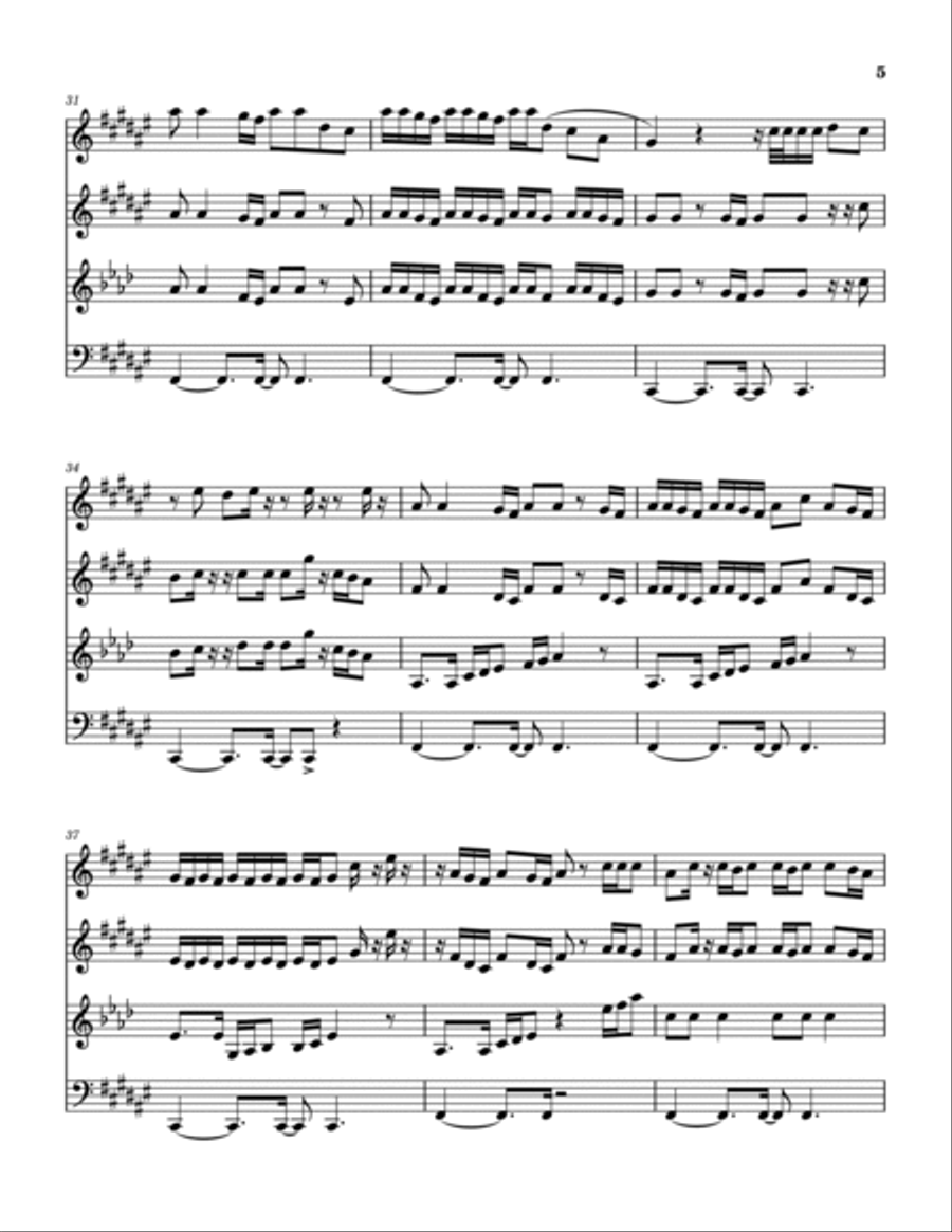 Fancy Like Christmas Woodwind Quartet scores gallery preview page 6