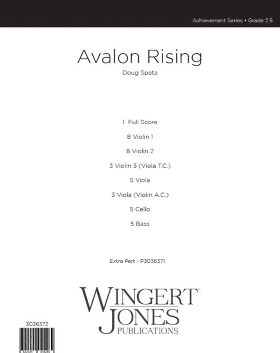 Avalon Rising (Score) String Orchestra scores gallery preview page 1