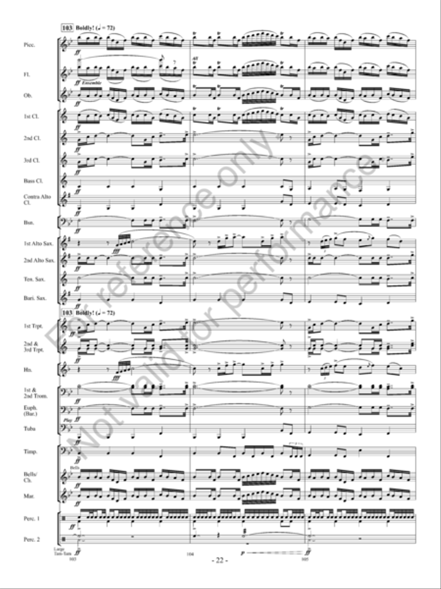 Into The Sunset Concert Band scores gallery preview page 23