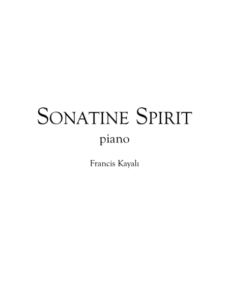 Sonatine Spirit - Piano Solo image number null