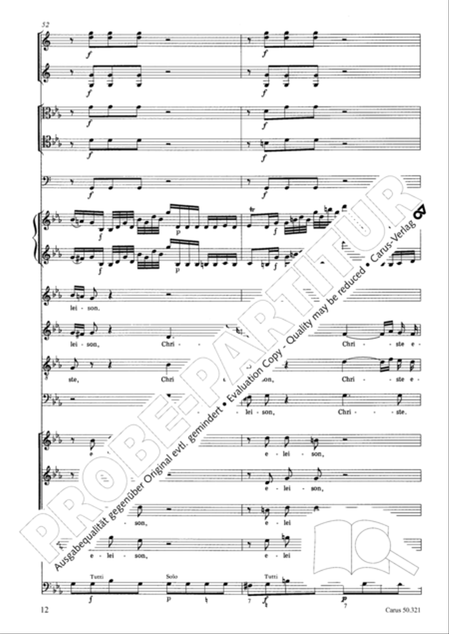Requiem in C minor 4-Part scores gallery preview page 18